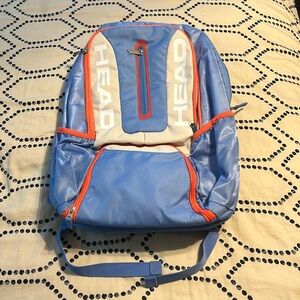Head tennis backpack, orange and blue